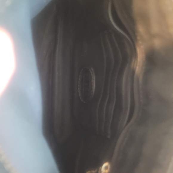 Fossil Black Leather Bag with Gold Accents - Picture 15 of 16